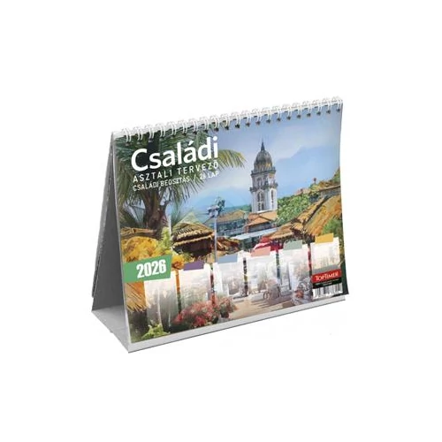 Naptár, asztali, álló, TOPTIMER "Családi tervező"