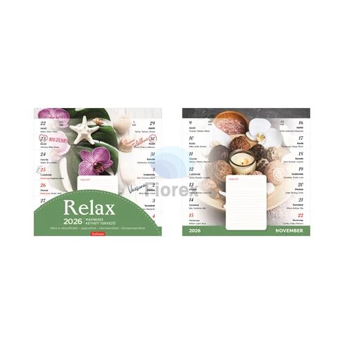 Naptár, fali, mágneses, kétheti, TOPTIMER, "Relax"