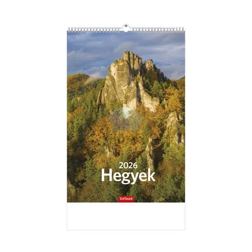 Naptár, fali, TOPTIMER "Hegyek"