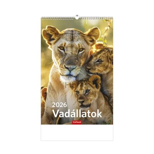 Naptár, fali, TOPTIMER "Vadállatok"