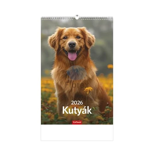 Naptár, fali, TOPTIMER "Kutyák"