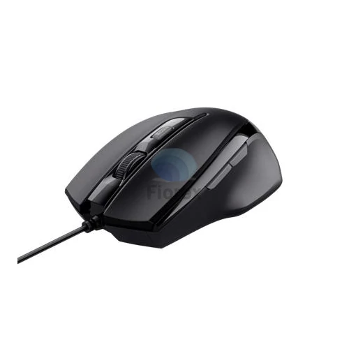 Egér, vezetékes, optikai, TRUST "Voca", fekete