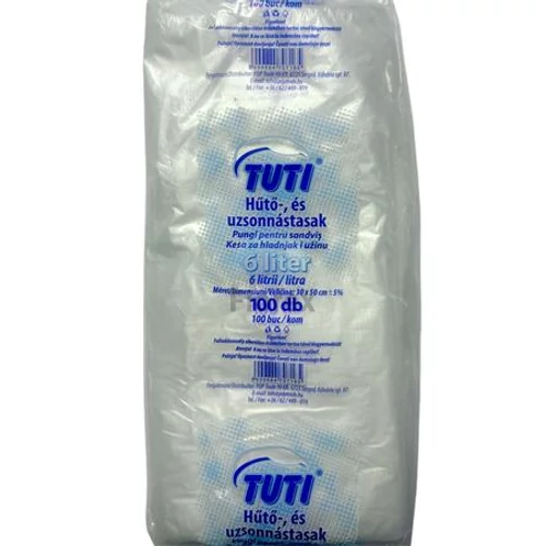 Hűtő- és uzsonnástasak, 6 l, TUTI - 100db