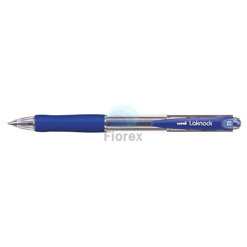 Golyóstoll, 0,3 mm, nyomógombos, UNI "SN-100 Laknock", kék