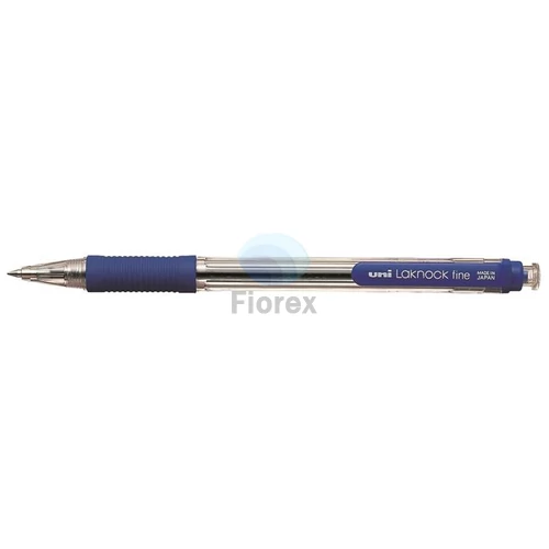 Golyóstoll, 0,4 mm, nyomógombos, UNI "SN-101 Laknock Fine", kék