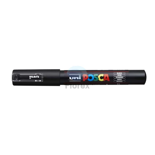 Dekormarker, 0,7-1,0 mm, UNI "Posca PC-1M", fekete