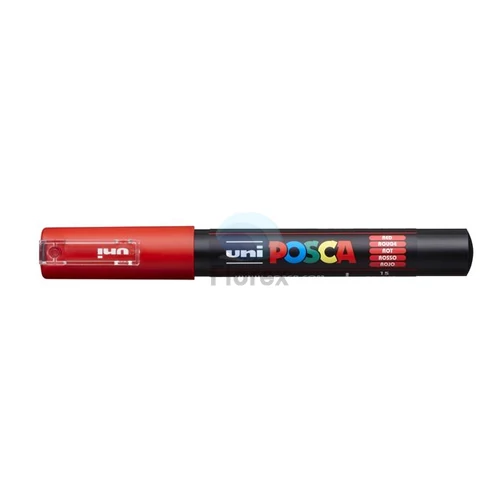 Dekormarker, 0,7-1,0 mm, UNI "Posca PC-1M", piros