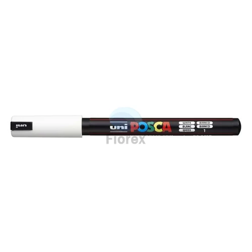 Dekormarker, 0,7 mm, UNI "Posca PC-1MR", fehér