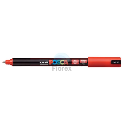 Dekormarker, 0,7 mm, UNI "Posca PC-1MR", piros