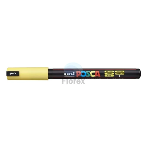 Dekormarker, 0,7 mm, UNI "Posca PC-1MR", sárga