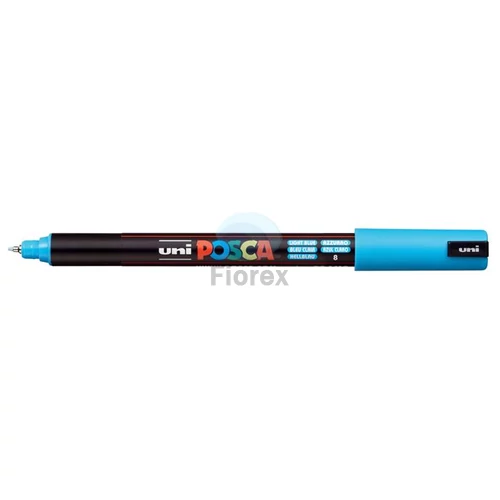 Dekormarker, 0,7 mm, UNI "Posca PC-1MR", világoskék