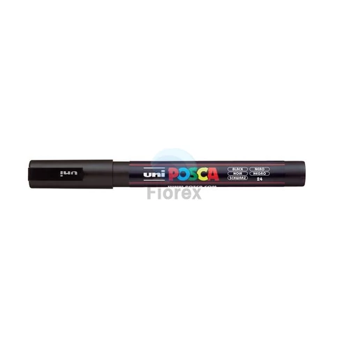 Dekormarker, 0,9-1,3 mm, UNI "Posca PC-3M", fekete