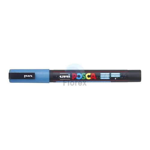 Dekormarker, 0,9-1,3 mm, UNI"Posca PC-3ML", fényes világoskék