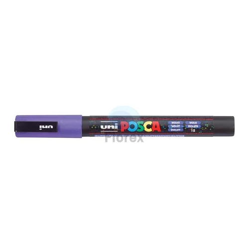 Dekormarker, 0,9-1,3 mm, UNI "Posca PC-3ML", fényes lila