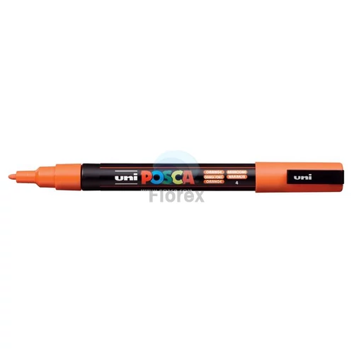 Dekormarker, 0,9-1,3 mm, UNI "Posca PC-3M", narancssárga