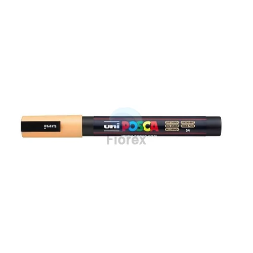 Dekormarker, 0,9-1,3 mm, UNI "Posca PC-3M", világos narancssárga