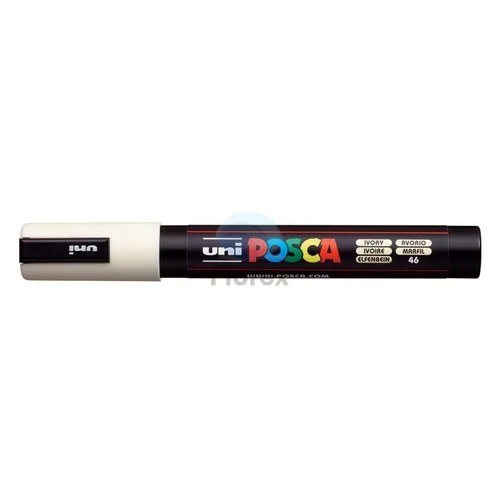 Dekormarker, 1,8-2,5 mm, UNI "Posca PC-5M", elefántcsont