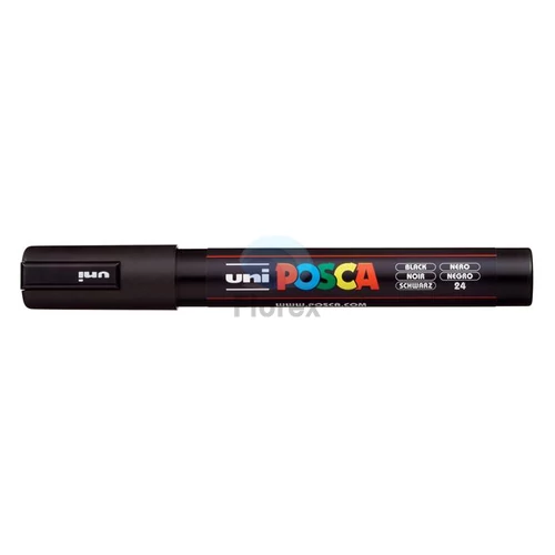Dekormarker, 1,8-2,5 mm, UNI "Posca PC-5M", fekete