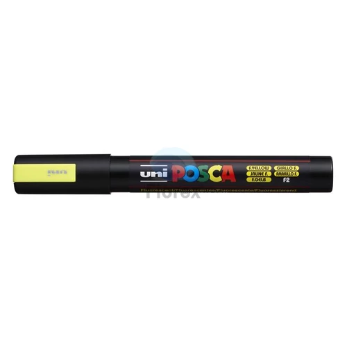 Dekormarker, 1,8-2,5 mm, UNI "Posca PC-5M", fluor sárga