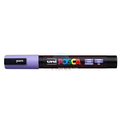 Dekormarker, 1,8-2,5 mm, UNI "Posca PC-5M", halványlila