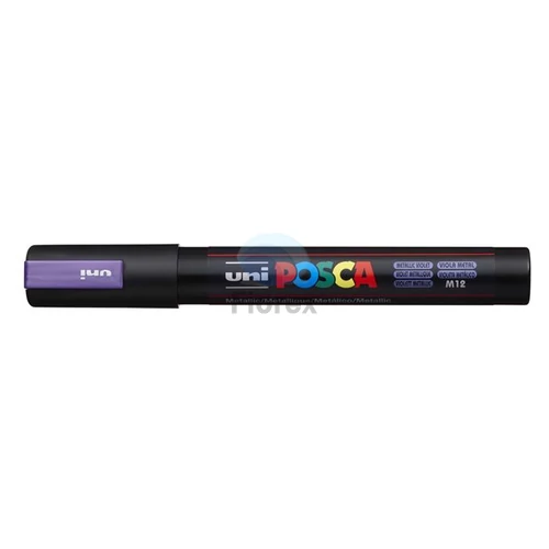 Dekormarker, 1,8-2,5 mm, UNI "Posca PC-5M", metállila