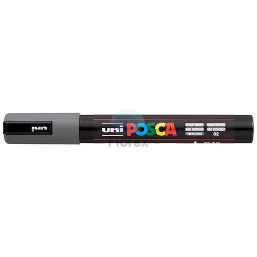 Dekormarker, 1,8-2,5 mm, UNI "Posca PC-5M", mély szürke