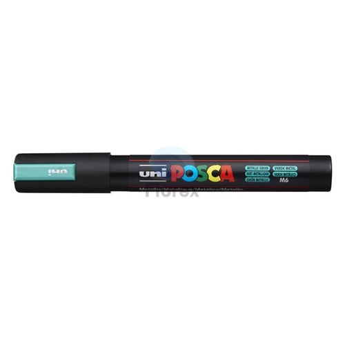 Dekormarker, 1,8-2,5 mm, UNI "Posca PC-5M", metálzöld