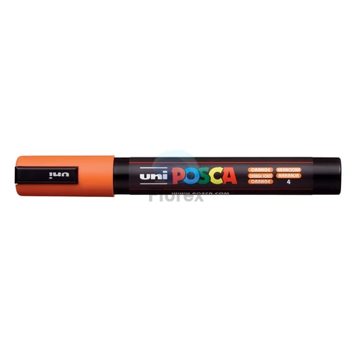 Dekormarker, 1,8-2,5 mm, UNI "Posca PC-5M", narancssárga