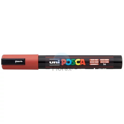 Dekormarker, 1,8-2,5 mm, UNI "Posca PC-5M", rubin vörös