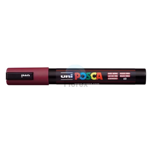 Dekormarker, 1,8-2,5 mm, UNI "Posca PC-5M", vörösbor