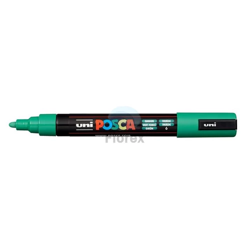 Dekormarker, 1,8-2,5 mm, UNI "Posca PC-5M", zöld