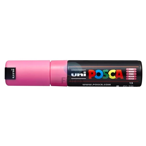 Dekormarker, 4,5-5,5 mm, UNI "Posca PC-7M", rózsaszín