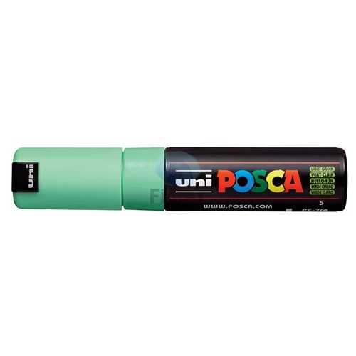 Dekormarker, 4,5-5,5 mm, UNI "Posca PC-7M", világoszöld