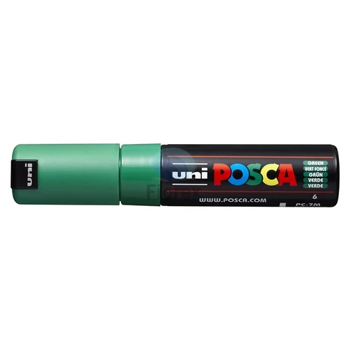 Dekormarker, 4,5-5,5 mm, UNI "Posca PC-7M", zöld