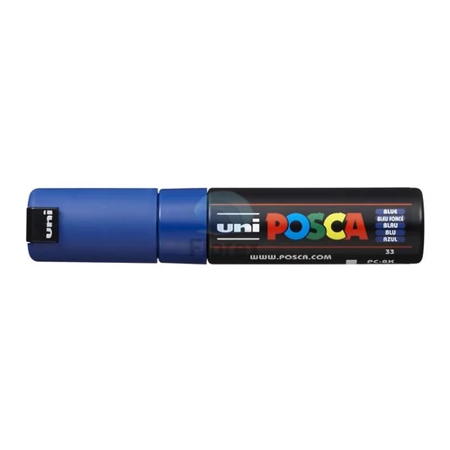 Dekormarker, 8 mm, vágott, UNI "Posca PC-8K", kék