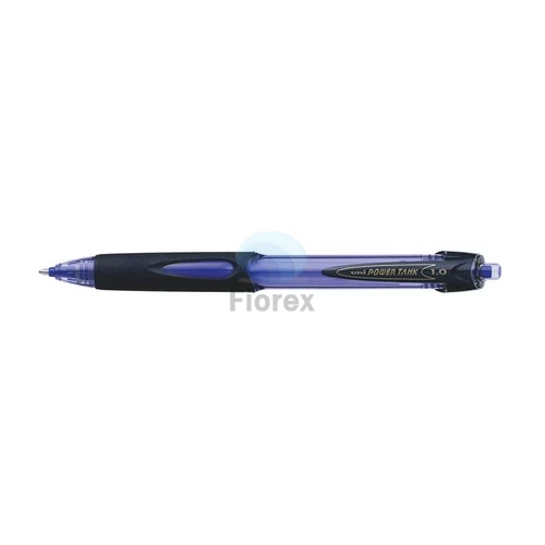 Golyóstoll, 0,4 mm, nyomógombos, UNI "SN-220 Powertank", kék