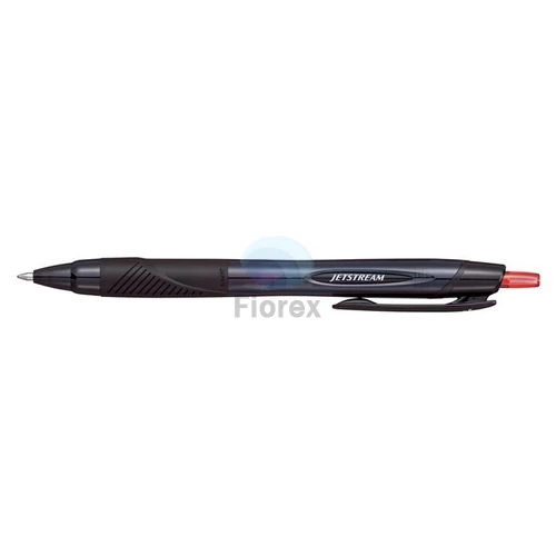 Golyóstoll, 0,35 mm, nyomógombos, fekete tolltest, UNI "SXN-157S Jetstream Sport Eco", piros