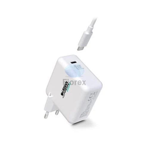 Hálózati töltő, 1xUSB-C (65W), USB-C–USB-C kábel, URBAN FACTORY