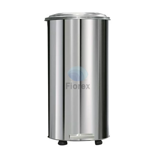 Pedálos tűzálló szemetes, ipari, fém, 70 l, ezüst