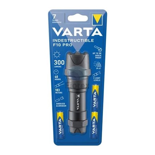 Elemlámpa, LED, törhetetlen, VARTA "Indestructible F10 Pro"