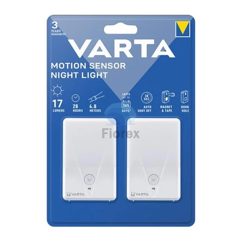 Éjjeli lámpa, LED, 2 db, VARTA "Motion Sensor Night"