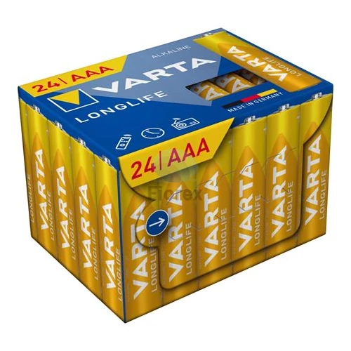 Elem, AAA mikro, 24 db, műanyagmentes, VARTA "Longlife"