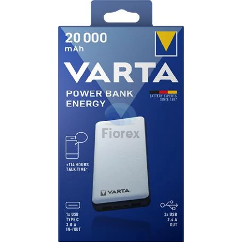 Power bank, 20.000 mAh, VARTA