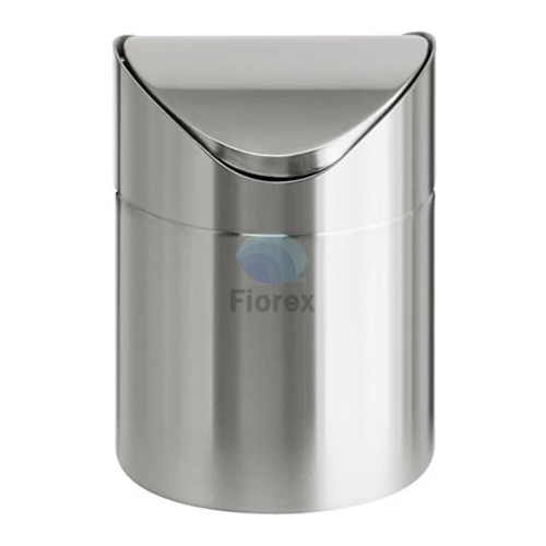 Billenős szemetes, 1,5 l, rozsdamentes acél, asztali, VEPA BINS, ezüst
