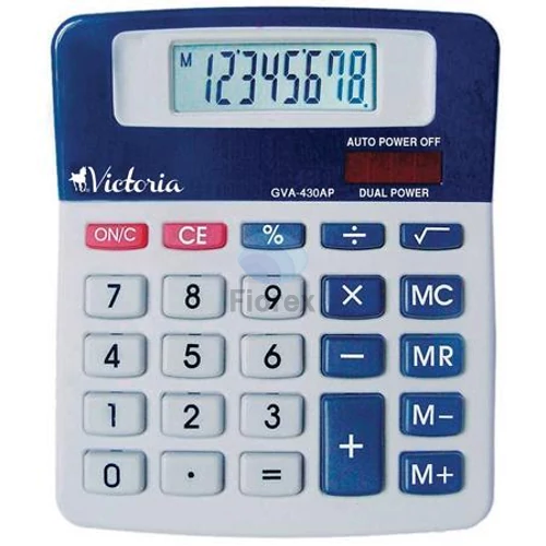 Számológép, asztali, 8 számjegy, VICTORIA OFFICE,
