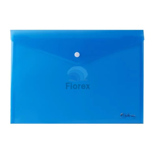Irattartó tasak, A4, PP, patentos, VICTORIA OFFICE, kék