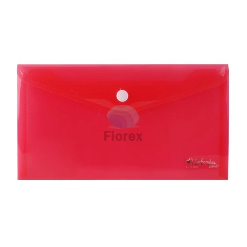 Irattartó tasak, DL, PP, patentos, VICTORIA OFFICE, piros