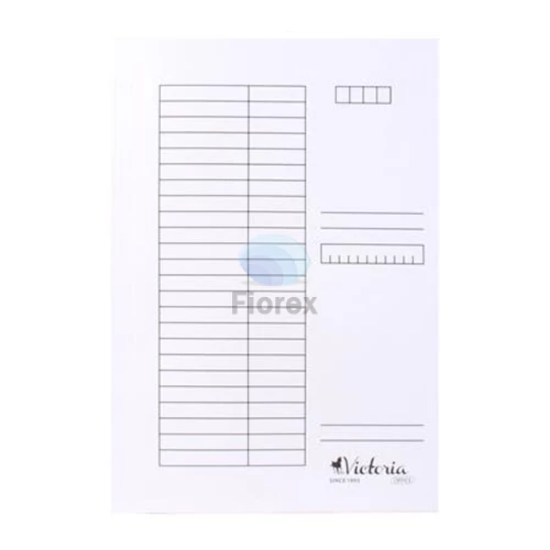Pólyás dosszié, karton, A4, VICTORIA OFFICE, fehér