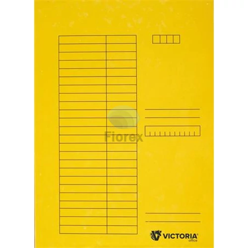 Pólyás dosszié, karton, A4, VICTORIA OFFICE, sárga