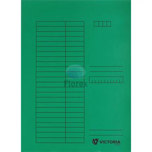 Pólyás dosszié, karton, A4, VICTORIA OFFICE, zöld